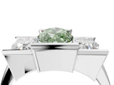 White gold Three Stone Fancy Green Marquise Cut Cut Channel Set Diamond Ring_28