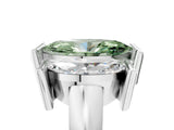 White gold Three Stone Fancy Green Marquise Cut Cut Channel Set Diamond Ring_29