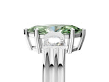 White gold Three-Stone Fancy Green Marquise Cut Cut Classic Band Prong Setting Ring_5