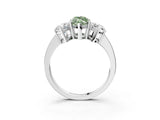 White gold Three-Stone Fancy Green Marquise Cut Cut Diamond Engagement Ring with Flat Band and Four-Prong Setting_15