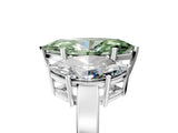 White gold Three-Stone Fancy Green Marquise Cut Cut Diamond Engagement Ring with Flat Band and Four-Prong Setting_17