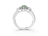 White gold Three-Stone Fancy Green Marquise Cut Cut Diamond Ring with Channel Set Band and Four-Prong Setting_15