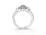 White gold Three-Stone Fancy Green Marquise Cut Cut Diamond Ring with Channel Set Band and Four-Prong Setting_27