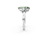 White gold Three-Stone Fancy Green Marquise Cut Cut Diamond Ring with Channel Set Band and Four-Prong Setting_38
