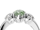 White gold Three-Stone Fancy Green Marquise Cut Cut Diamond Ring with Channel Set Band and Four-Prong Setting_40