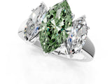 White gold Three-Stone Fancy Green Marquise Cut Cut Solitaire Ring with Classic Prong Setting_13