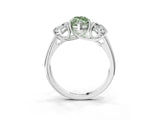 White gold Three-Stone Fancy Green Marquise Cut Diamond Engagement Ring with Prong Setting_18