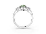 White gold Three-Stone Fancy Green Marquise  Cut Solitaire Ring with Prong Setting_6