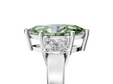 White gold Three-Stone Fancy Green Marquise  Cut Solitaire Ring with Prong Setting_8