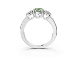 White gold Three-Stone Fancy Green Oval Cut Cut Diamond Ring with Channel Set Band and Four-Prong Setting_15