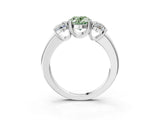 White gold Three-Stone Fancy Green Oval Cut Cut Diamond Ring with Channel Set Band and Four-Prong Setting_21