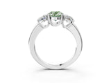 White gold Three-Stone Fancy Green Oval Cut Cut Diamond Ring with Channel Set Band and Four-Prong Setting_27