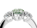 White gold Three-Stone Fancy Green Oval Cut Cut Diamond Ring with Channel Set Band and Four-Prong Setting_28