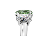 White gold Three-Stone Fancy Green Oval Cut Cut Diamond Ring with Channel Set Band and Four-Prong Setting_29