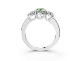 White gold Three-Stone Fancy Green Oval Cut Cut Diamond Ring with Channel Set Band and Four-Prong Setting_51