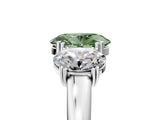 White gold Three-Stone Fancy Green Oval Cut Cut Diamond Ring with Channel Set Band and Four-Prong Setting_53