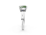 White gold Three-Stone Fancy Green Oval Cut Cut Solitaire Ring with Classic Prong Setting_14