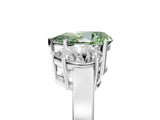 White gold Three-Stone Fancy Green Pear Cut Cut Diamond Engagement Ring with Flat Band and Four-Prong Setting_17