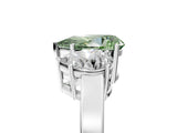 White gold Three-Stone Fancy Green Pear Cut Cut Diamond Engagement Ring with Flat Band and Four-Prong Setting_18