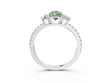White gold Three-Stone Fancy Green Pear Cut Cut Diamond Pavé Band with Prong Setting_30