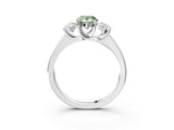 White gold Three-Stone Fancy Green Pear Cut Cut Solitaire Ring with Classic Prong Setting_15