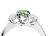 White gold Three-Stone Fancy Green Pear Cut Cut Solitaire Ring with Classic Prong Setting_16