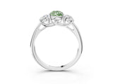 White gold Three-Stone Fancy Green Pear Cut Diamond Engagement Ring with Prong Setting_18