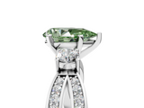 White gold Three-Stone Fancy Green Pear  Cut Diamond Twist Band with Prong Setting_43