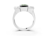 White gold Three Stone Fancy Green Princess Cut Cut Channel Set Diamond Ring_27