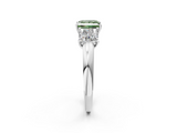 White gold Three-Stone Fancy Green Princess  Cut Diamond Ring with Channel-Set Band and Four-Prong Setting_24