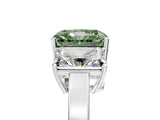 White gold Three-Stone Fancy Green Radiant Cut Cut Diamond Engagement Ring with Flat Band and Four-Prong Setting_18
