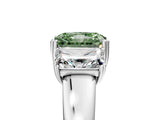 White gold Three-Stone Fancy Green Radiant Cut Cut Diamond Ring with Channel Set Band and Four-Prong Setting_35