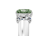 White gold Three-Stone Fancy Green Radiant Cut Cut Diamond Ring with Prong Setting and Classic Band_5