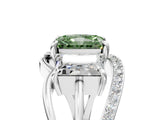 White gold Three-Stone Fancy Green Radiant Cut Cut Diamond Split Shank Prong Set Ring_29