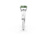 White gold Three-Stone Fancy Green Radiant Cut Cut Solitaire Ring with Classic Prong Setting_14