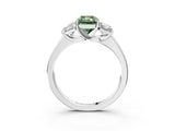 White gold Three-Stone Fancy Green Radiant Cut Cut Solitaire Ring with Classic Prong Setting_15