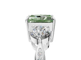 White gold Three-Stone Fancy Green Radiant Cut Diamond Channel Set Engagement Ring with Prong Setting_17