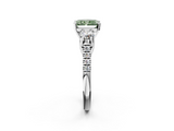 White gold Three-Stone Fancy Green Radiant  Cut Diamond Pavé Band with Four-Prong Setting_27