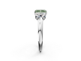 White gold Three-Stone Fancy Green Radiant  Cut Diamond Ring with Channel-Set Band and Four-Prong Setting_68