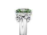 White gold Three-Stone Fancy Green Radiant  Cut Diamond Ring with Channel-Set Band and Four-Prong Setting_71