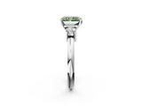White gold Three-Stone Fancy Green Radiant  Cut Diamond Solitaire with Prong Setting and Classic Band_47