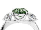 White gold Three-Stone Fancy Green Round Cut Cut Solitaire Ring with Classic Prong Setting_16