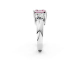 White gold Three Stone Fancy Pink Asscher Cut Cut Channel Set Diamond Ring_26