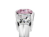 White gold Three Stone Fancy Pink Asscher Cut Cut Channel Set Diamond Ring_29
