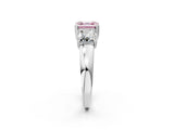 White gold Three-Stone Fancy Pink Asscher Cut Cut Diamond Ring with Channel Set Band and Four-Prong Setting_14