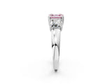White gold Three-Stone Fancy Pink Asscher Cut Cut Diamond Ring with Channel Set Band and Four-Prong Setting_14