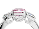 White gold Three-Stone Fancy Pink Asscher Cut Cut Diamond Ring with Channel Set Band and Four-Prong Setting_16