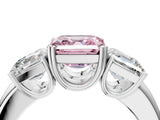 White gold Three-Stone Fancy Pink Asscher Cut Cut Diamond Ring with Channel Set Band and Four-Prong Setting_16