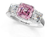 White gold Three-Stone Fancy Pink Asscher Cut Cut Diamond Ring with Channel Set Band and Four-Prong Setting_37