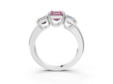 White gold Three-Stone Fancy Pink Asscher Cut Cut Diamond Ring with Channel Set Band and Four-Prong Setting_39
